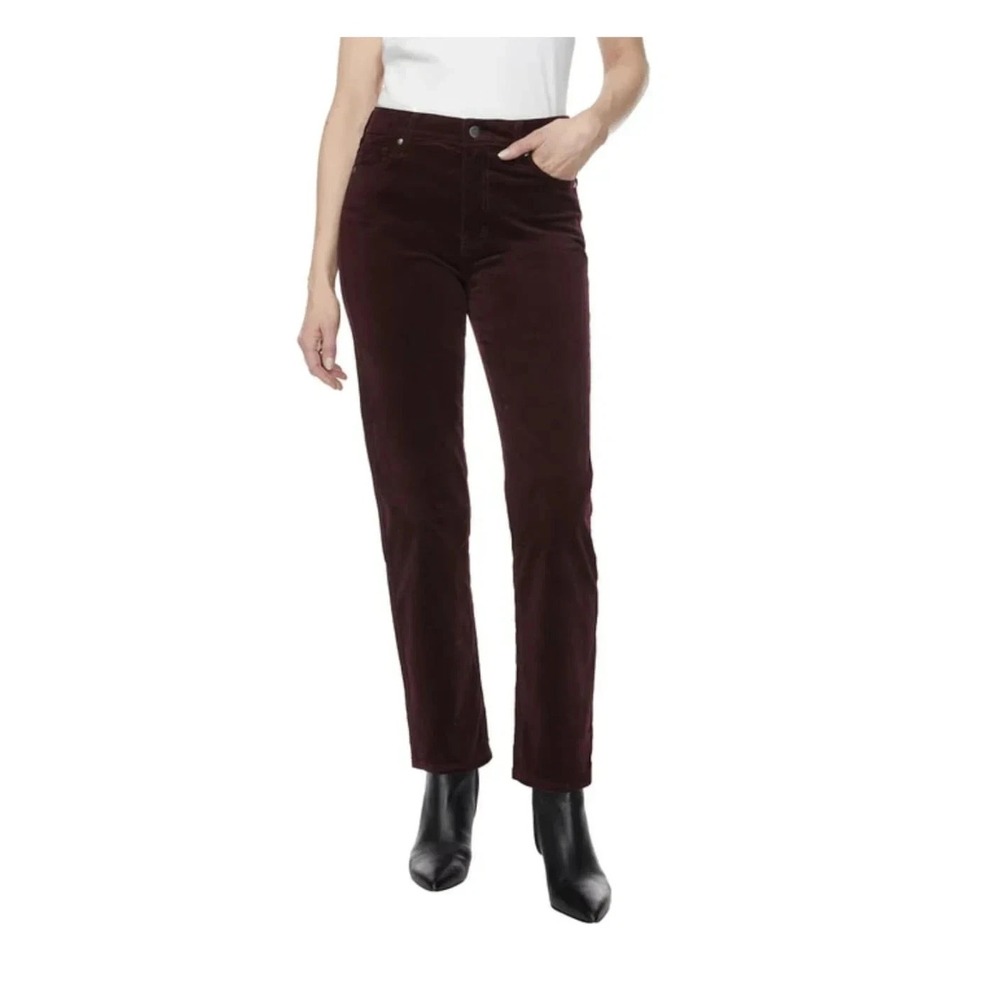 Buffalo David Bitton Women's Stretch Straight Leg Corduroy Pants Mulberry 12/32